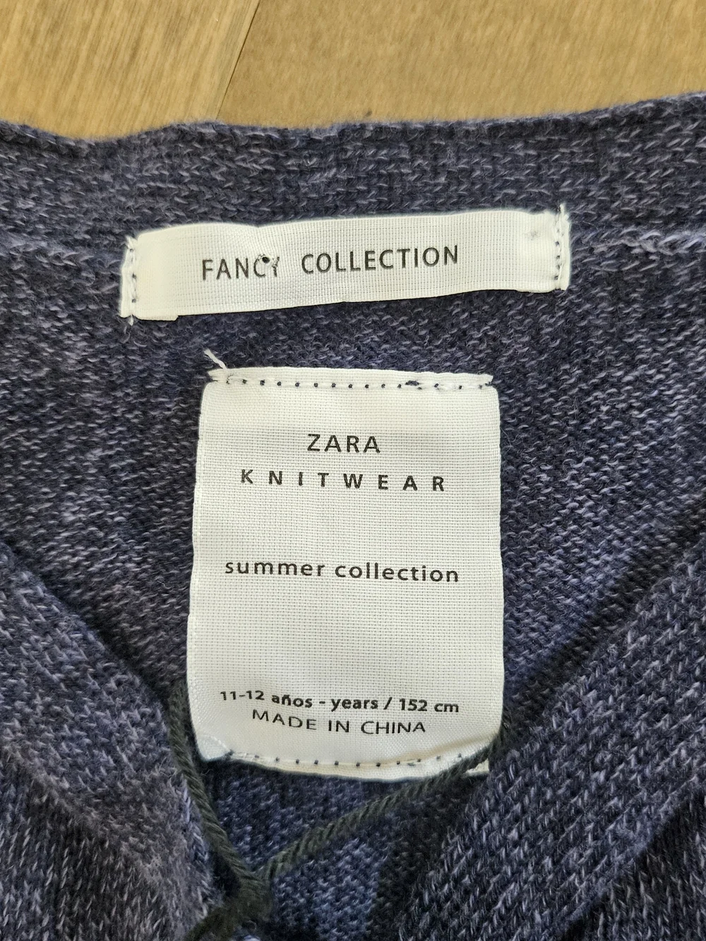 Zara Girls Navy Knit Jumpsuit 11-12y